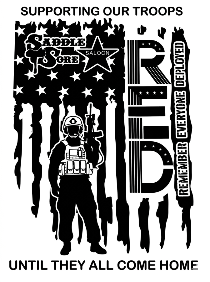 RED Friday design: Supporting Our Troops, Remember Everyone Deployed, Until They All Come Home